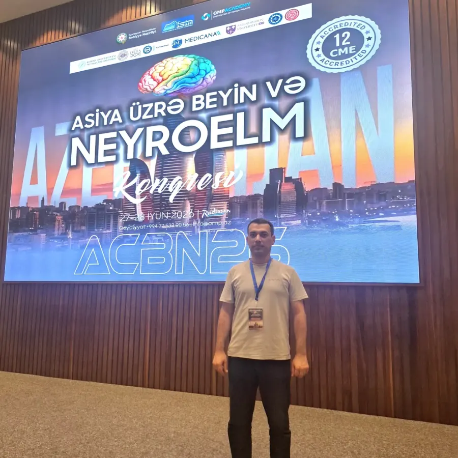 Dr. Fərid Məmmədov Asiya üzrə Beyin və Neyroelm Konqresində (ACBN26), Bakı, iyun 2026